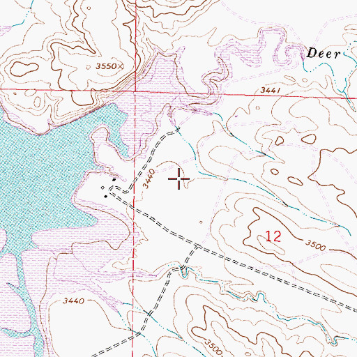 Topographic Map of 09S40E12BCAB01 Well, MT