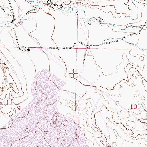 Topographic Map of 09S40E09AADD02 Well, MT