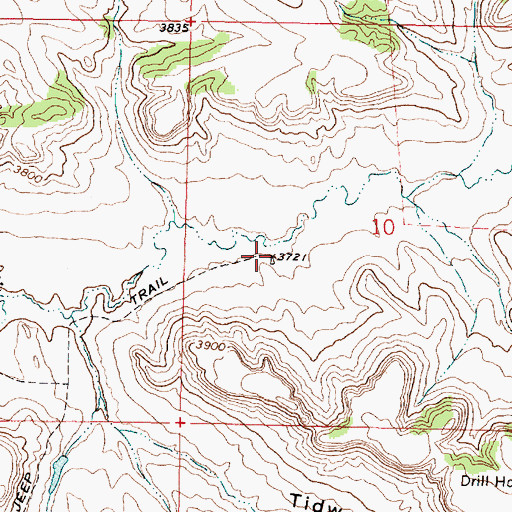 Topographic Map of 09S44E10CBAD01 Well, MT