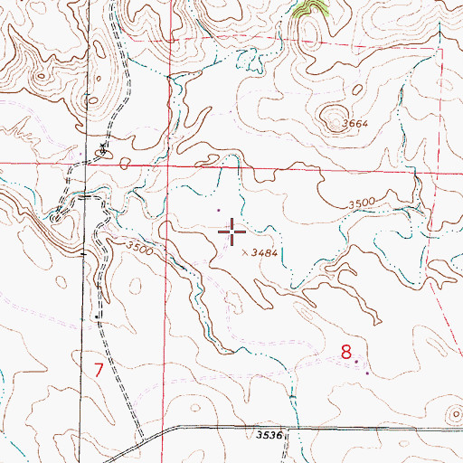 Topographic Map of 09S41E08BBDA01 Well, MT
