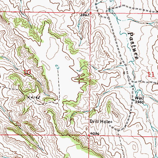 Topographic Map of 09S46E11BDCD01 Well, MT