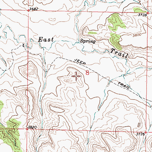 Topographic Map of 09S44E08BDDD01 Well, MT