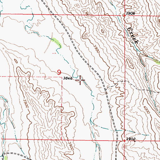 Topographic Map of 09S46E09DBAB02 Well, MT