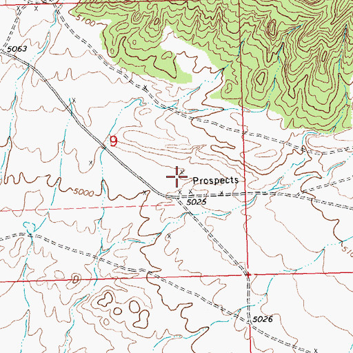 Topographic Map of 09S26E09DACB01 Well, MT