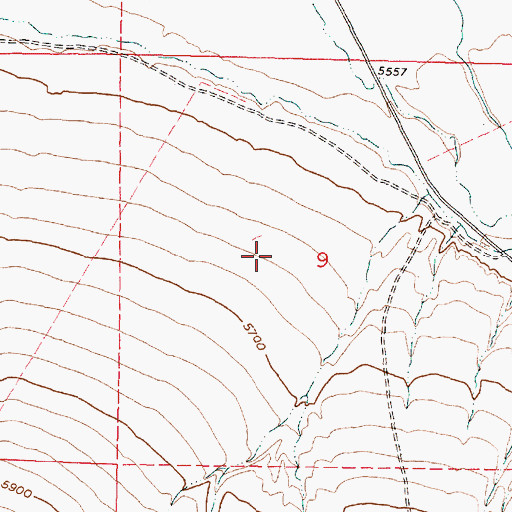 Topographic Map of 09S08W10BCDC01 Well, MT