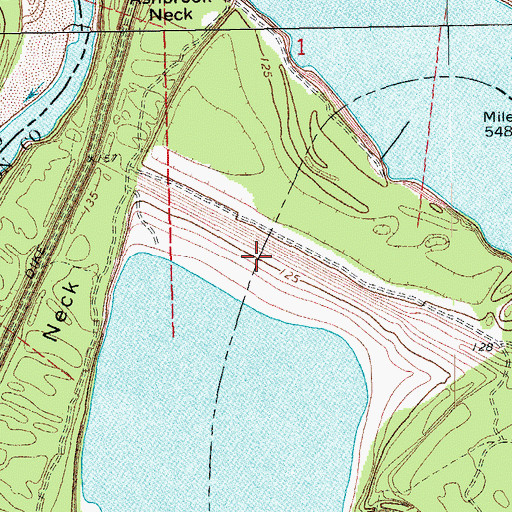 Topographic Map of Paradise Lake Dam, AR