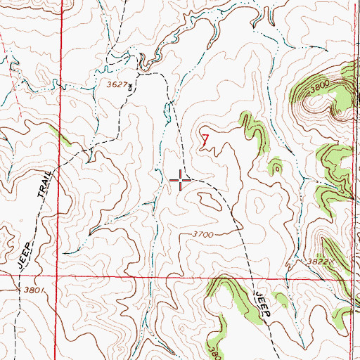 Topographic Map of 09S43E07CADB02 Well, MT