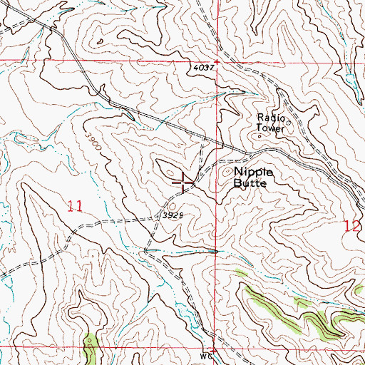 Topographic Map of 09S45E11ADDB01 Well, MT