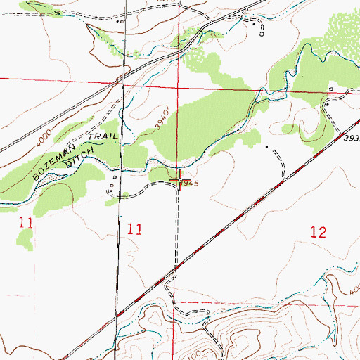Topographic Map of 09S34E12BCBB01 Well, MT