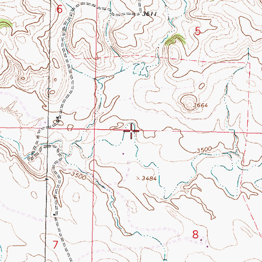 Topographic Map of 09S41E08BBAA01 Well, MT