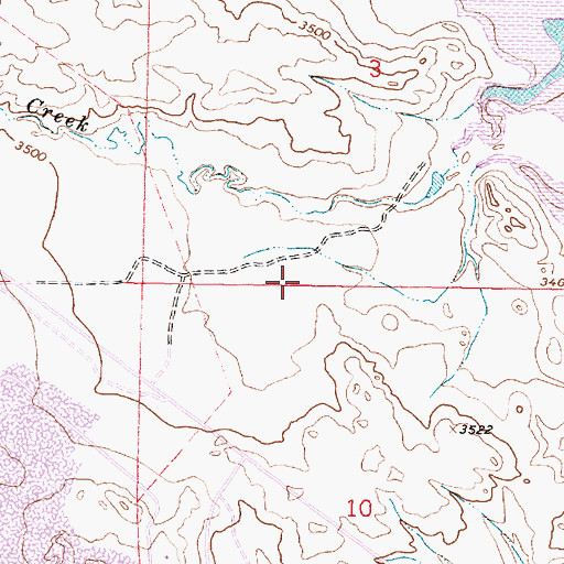 Topographic Map of 09S40E03CDCD01 Well, MT