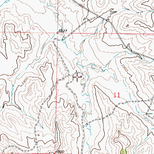 Topographic Map of 09S45E11BCDA01 Well, MT
