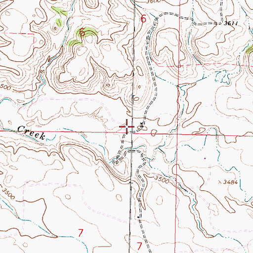 Topographic Map of 09S41E06DDCC01 Well, MT