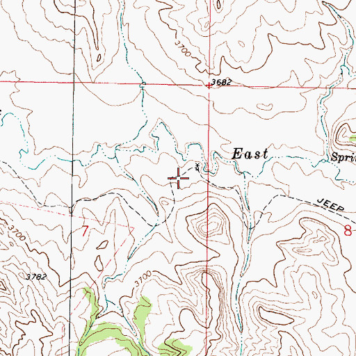 Topographic Map of 09S44E07ADAD01 Well, MT