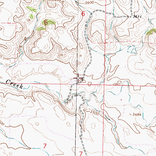 Topographic Map of 09S41E06DDCD01 Well, MT