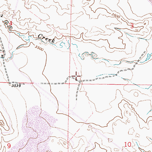 Topographic Map of 09S40E03CCCD01 Well, MT