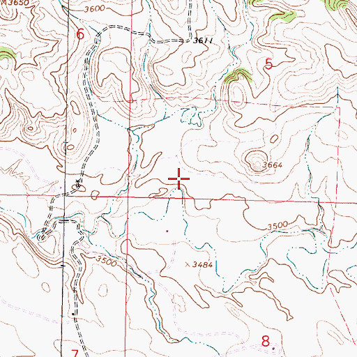 Topographic Map of 09S41E05CCDD01 Well, MT