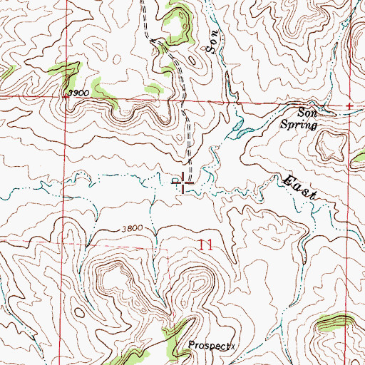 Topographic Map of 09S44E11BDAA01 Well, MT