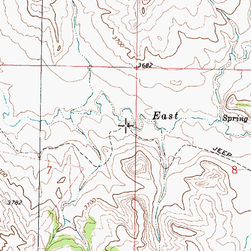Topographic Map of 09S44E07ADAA01 Well, MT