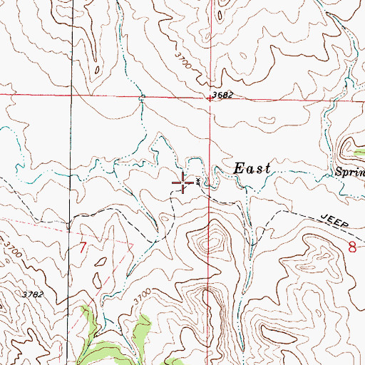 Topographic Map of 09S44E07ADAB01 Well, MT