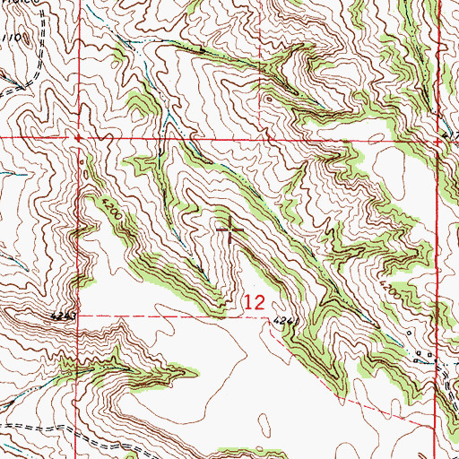 Topographic Map of 03S46E15DBCA01 Well, MT