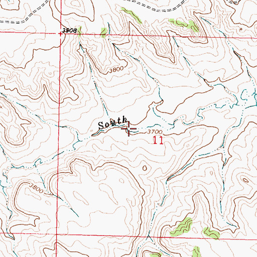 Topographic Map of 09S42E11BDCA01 Well, MT