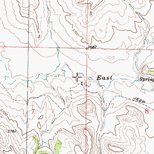 Topographic Map of 09S44E07AADD01 Well, MT
