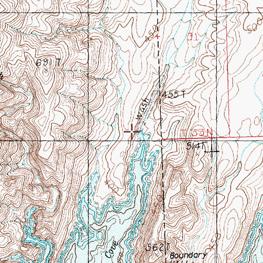 Topographic Map of Million Hills Wash, NV