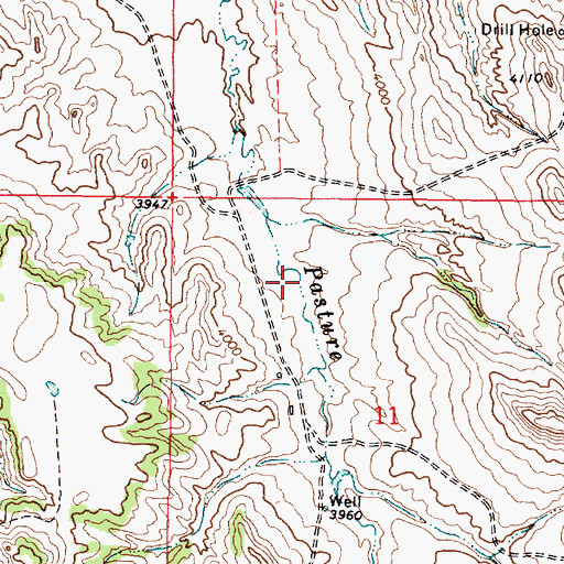 Topographic Map of 09S46E11BACC01 Well, MT