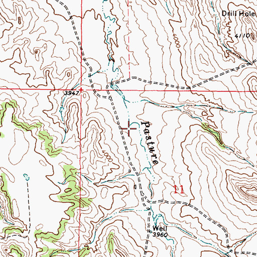 Topographic Map of 09S46E11BACC02 Well, MT
