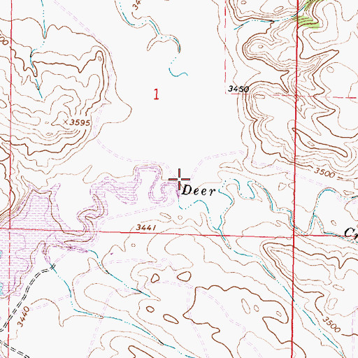 Topographic Map of 09S40E01DCBA01 Well, MT