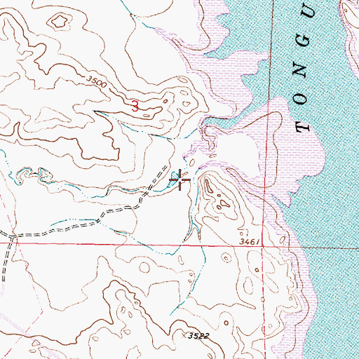 Topographic Map of 09S40E03DCAA01 Well, MT