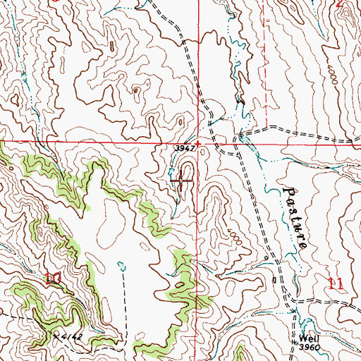 Topographic Map of 09S46E03DDDD01 Well, MT