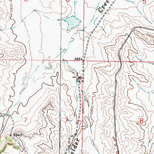 Topographic Map of 09S46E07AADA01 Well, MT