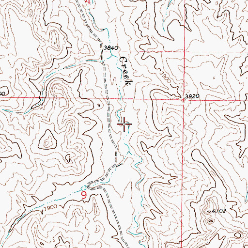 Topographic Map of 09S45E09ABDA01 Well, MT