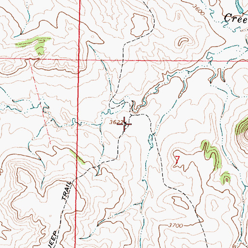Topographic Map of 09S43E07BCAD01 Well, MT