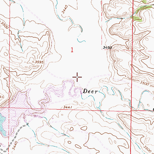 Topographic Map of 09S40E01DBCC02 Well, MT