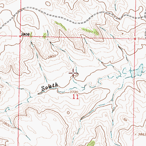 Topographic Map of 09S42E11BDAA01 Well, MT