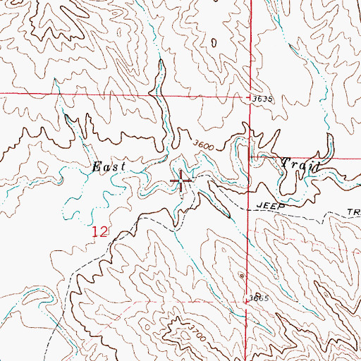 Topographic Map of 09S43E12ADBB02 Well, MT