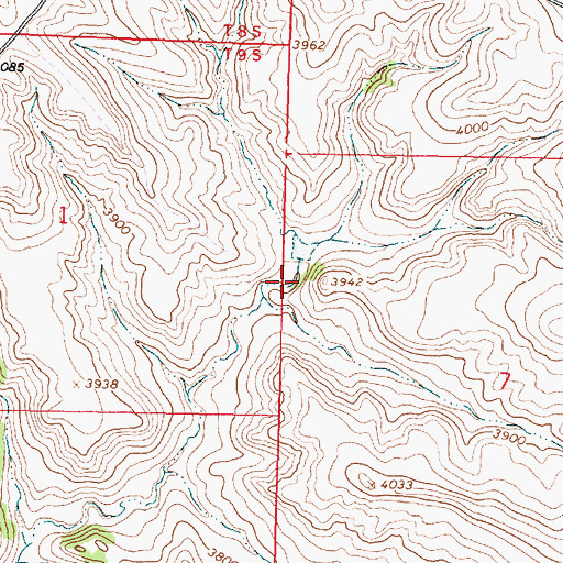 Topographic Map of 09S41E01DADD01 Well, MT