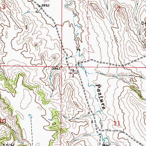 Topographic Map of 09S46E11BBAB02 Well, MT