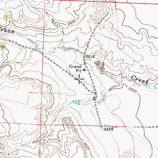 Topographic Map of 09S40E04CABC01 Well, MT