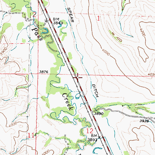 Topographic Map of 09S35E12BABA01 Well, MT