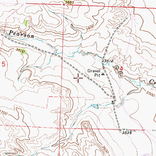 Topographic Map of 09S40E04CBAD01 Well, MT