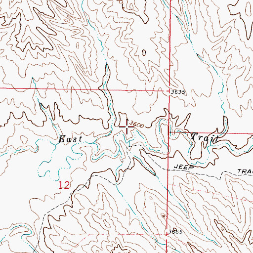 Topographic Map of 09S43E12AACC01 Well, MT