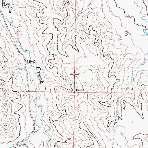 Topographic Map of 09S45E03CCBC01 Well, MT