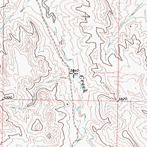 Topographic Map of 09S45E04DCAB01 Well, MT