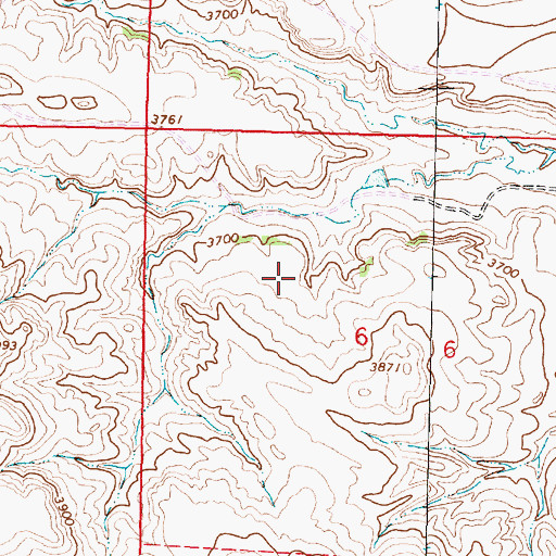 Topographic Map of 09S40E04BCAA01 Well, MT