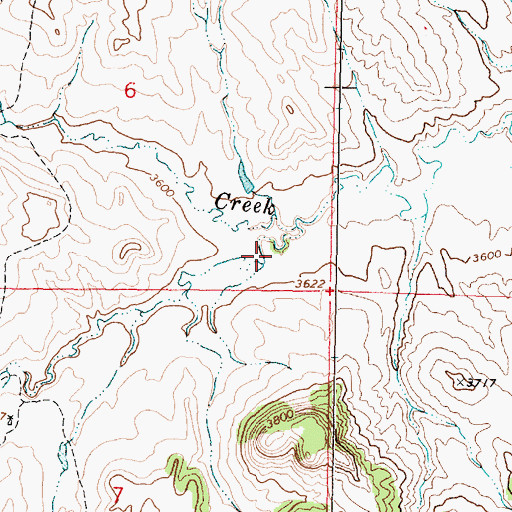 Topographic Map of 09S43E07CADB01 Well, MT
