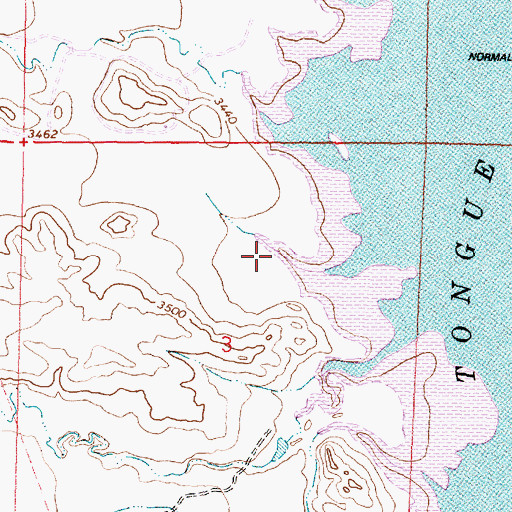 Topographic Map of 09S40E03ACAB01 Well, MT